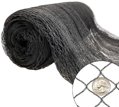 25x50ft Bird Netting for Chicken Coop, 1 inch Mesh, Heavy Duty, Hawk Proof, Garden Protection, Fruit Tree Netting Against Squirrels Deer
