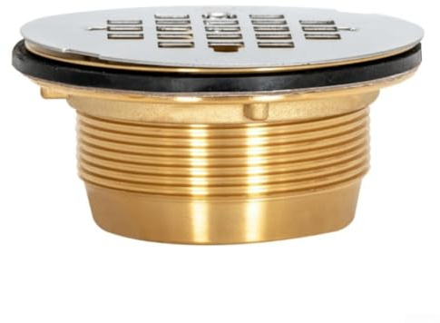Bodenablauf aus Messing, 10,8 cm, robustes Badezimmer-Zubehör, Anti-Verstopfung, effektive Entwässerung für Badezimmer, Küche, Terrasse