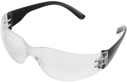 Ipetboom 12pcs Protective Safety Glasses, Impact Resistant Plastic Science Experiment Goggles, Laboratory Eye Protection, Black Frame