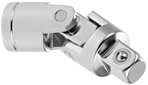 TOP-VIGOR 3/8 Inch Drive Universal Joint Socket Set, Cr-V Swivel Socket Adapter, 90 Degree Flex Head Socket Extension Bar, Impact Universal Joint for Ratchet Wrench Repair Tools