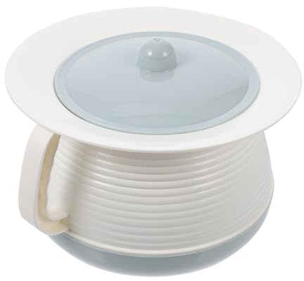 Toddmomy Orinal con Tapa de Plástico Azul para Adultos, Cubo para Urinario con Buena Capacidad de Carga y Diseño Resistente para Uso Doméstico Reutilizable