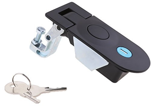 Sharplace RV Boat Door Lock Latch Baggage Locker Locking Latches w/Keys, Flush Mount - Black