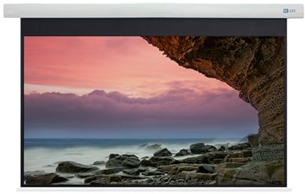 DELUXX Cinema Motorleinwand 221 x 124cm, 100-4K Fibre MWHT