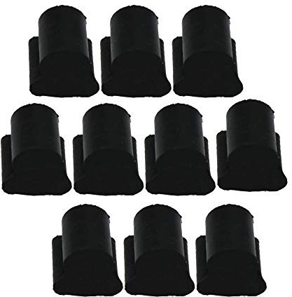 BQLZR Kleiner flacher Schlüssel Euphonium Tuba Horn Gummipad Silikon Pad Drehventil Gummi Anti-Noise Schwarz 10 Stück