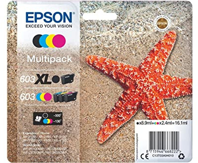 Epson CARTUCHO T603 Multipack BK-XL-C-M-Y XP-2100, Schwarz