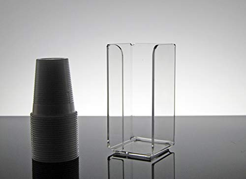 Slato Dispenser Porta Bicchieri di plastica Design Moderno in cristallo acrilico Narciso (8 x 8 x 16,50)