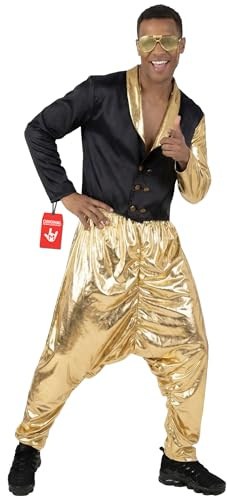 Morph Kostüm Rapper für Herren, 90er Jahre Outfit, Perfekt für Party und Karneval, Retro 80er Jahre Look, XL