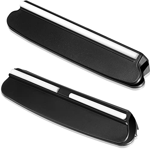 Set di 2 Guida Angolare per Affilare Coltelli Supporto per Affilacoltelli da Cucina Guida per Pietra per Molatura Costante di Lama Guida per Affilatura su Mola per Chef, Nero
