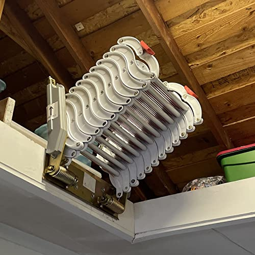 Dachbodentreppe zum Klettern Teleskop-Klappleiter 3-3,00m Wandmontierte Loft-Stufenleiter Größe kundenspezifisch (H-2,3M/7,54ft,Legierung)