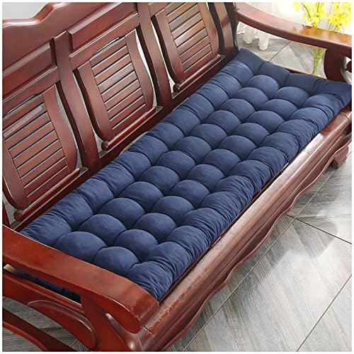 ZTGL Bankauflage 2 oder 3 Personen, Sitzkissen für Gartenbank, Polster Auflage Outdoor - Bankpolster Auflage für Sitzbank & Hollywoodschaukel, Verschiedene Größen,Marine,55x190cm(22x75inch)