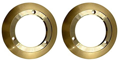 KCO Lighting Gold Metal Lamp Shade Rings Brushed Brass Lampshade Lock Replacement Gold Metal Rim for Glass Globe Lampshade Inside Threaded Diameter 1.9 Inch (48mm) (Gold)