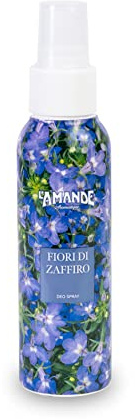 L'AMANDE - Deodorante Donna Spray senza Alcool Delicato e Naturale per Pelli Sensibili, Deodorante Donna dal Fresco Profumo contro Irritazioni Senza Sali di Alluminio - Fiori di Zaffiro, 100 ml