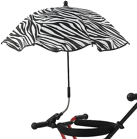 Sonnenschirm Kinderwagen Universal, Kinderwagen Sonnenschirm UV Schutz 50+, 360° verstellbar Abnehmbar Kinderwagen Sonnenschirm mit Clip, Sommer Sonnenschirm für Kinderwagen Buggys Zubehör