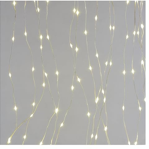 EMOS LED-Lichtervorhang, 400 LEDs Drop Lichterkette, 2,9m lange Weihnachtslichterkette + 3m Zuleitung inkl. Netzteil, 8 Lichtmodi, für Partys, Weihnachten, warmweiß, IP44 für Innen und Außen