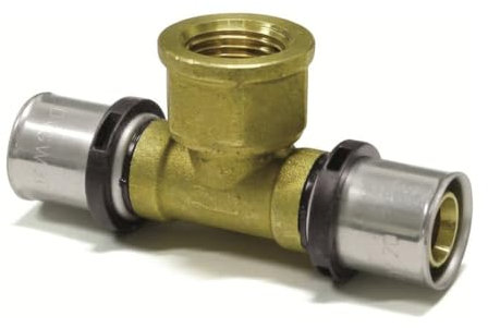 Sanpro Pressfitting T-Stück Innengewinde TH Kontur, Größe 20x2 - Gewinde 3/4'