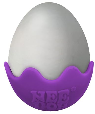Schylling - Needoh Magic Color Egg - Ostern -Zappelspielzeug mit Regenbogen -Marmoreffekt, einzeln verkauft, Kinderquadratische sensorische Spielzeug- und Stressbälle, sicheres ungiftiges