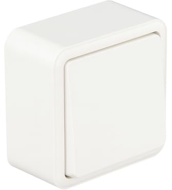 Jandei - Mecanismo Superficie Policarbonato Blanco, 10A 250V (Interruptor)