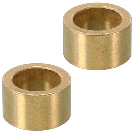 PATIKIL Entretoises en Laiton M14, 2pcs Entretoise Métallique Cuivre à Vis Ronde, Rondelle Plate pour Vis Tige Filetée Écrous Boulons Gonds de Porte, 14mm ID x 20mm OD x 12mm Hauteur