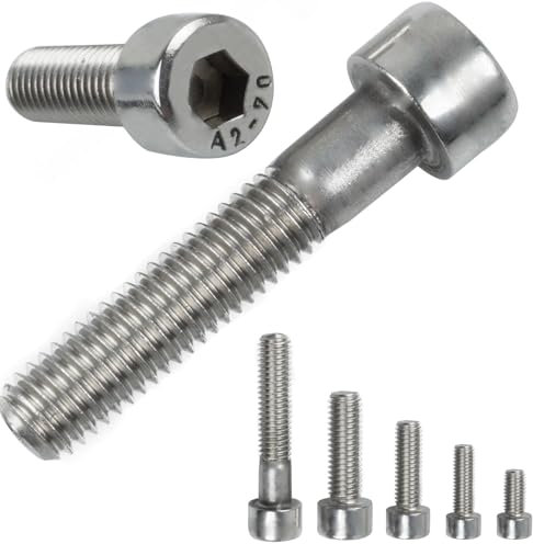 10 Zylinderkopfschrauben M8x35mm Vollgewinde Innensechskant Edelstahl A2 V2A Maschinenschrauben Edelstahlschrauben Gewindeschrauben Zylinderschrauben Innensechskantschrauben DIN 912 ISO 4762