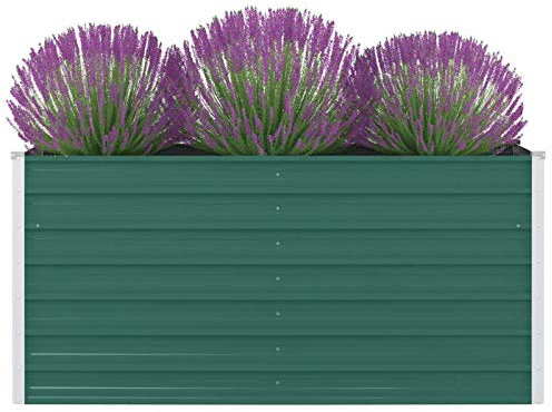 ShGaxin Fioriera rialzata, Fioriere Esterne, Orto Urbano Verticale, Aiuola Da Giardino, in Acciaio zincato Verde 160x80x77cm