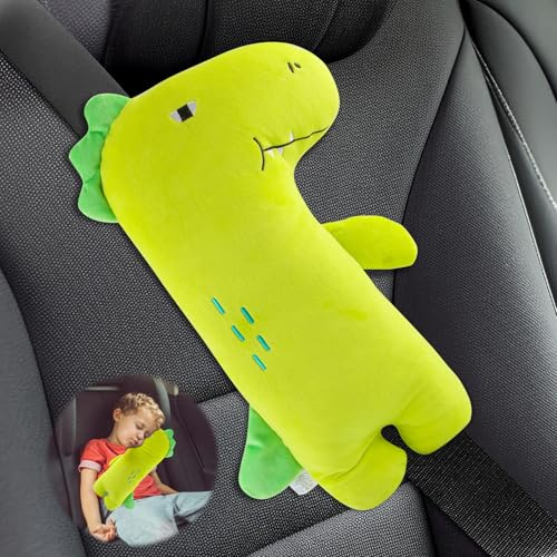 Coussin de Ceinture de Sécurité de Voiture, RosyFate Voiture Protège Ceinture de Sécurité Coussin, Oreiller de Ceinture de Sécurité pour Adultes et Enfants (Dinosaure-L)