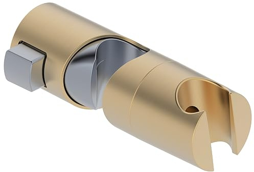 Duttao Duschkopfhalter für Gleitstange, verstellbare Handbrausehalterung, gebürstetes Gold-Finish