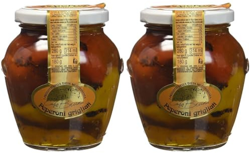 CASA BRUNA Poivrons à l'Huile Olive 280 g (Lot de 2)