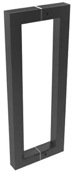 Sellon24® Griffstange 300 mm SCHWARZ Türgriff für Glastür Schiebetür Griff Glasscheibe RAL9005 Stoßgriff Edelstahl V2A Glas 8-12 mm Stangengriff Stoßgriff Türbeschlag Haltegriff 1 Paar
