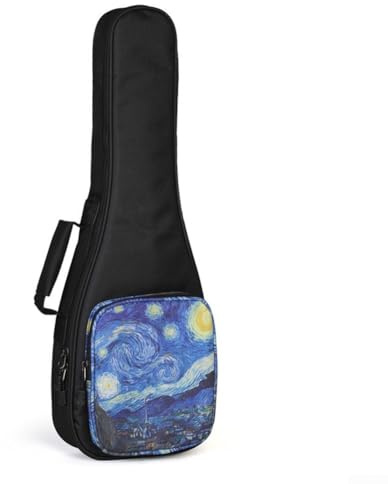 PETSTIBLE Ukulelen-Gitarrentasche, 53,3 cm, 53,3 cm, 66,2 cm, 76,2 cm, blauer Stern, wasserdicht, tragbare Aufbewahrung (53,3 cm), Wie abgebildet, 21inch
