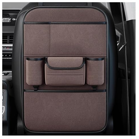 Auto Rücksitz Organizer FüR Mercedes-Benz W464 Classe G 2018-2025, Rückenlehnenschutz Organizer, Rücksitzschoner Kinder mit Tablet Fach, Auto Organizer Kinder Leicht Zu Reinigen(Luxury Brown,One stora
