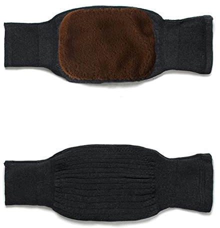 BAIYOUS Volleyball Knieschoner 2 stücke Kaschmir-Knieschützer Winter Warme Männer und Frauen doppelt doppelt Dicker Wollschutz Knie Plus Samt Wind und Kaltschutzgetriebe Knieschoner(Style 2 Gray)