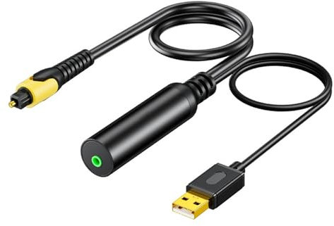 NOLOWY Cavo coassiale digitale da Spdif digitale ad analogico da 3,5 mm con alimentazione USB per Home Theater