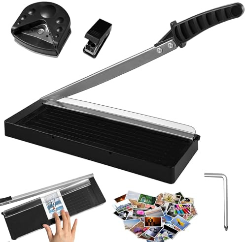 BOYIFEIJIE Paper Cutter A4 Compact, Paper Cutter, Lever Cutter Manual Cutting Machine, Paper Cutter, Paper Cutter, for up to 8 Sheets A4-B7 (80 g/m²), for Paper Photos