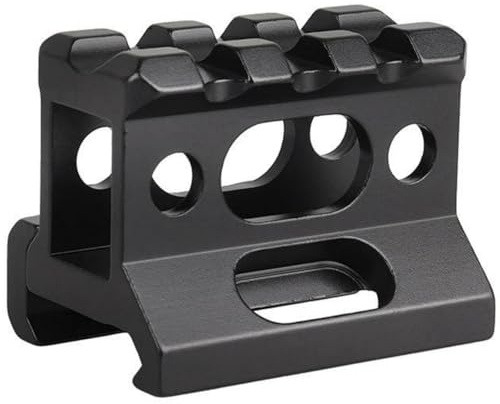 Gexgune 3-Slot 20mm Picatinny Riser Mount | Zielfernrohr/Leuchtpunktvisier Riser | Schnellspanner Höhenverstellbare Schienenhalterung