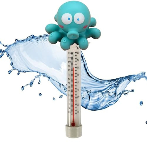 Poolthermometer,Cartoon Tier Thermometer Mit Seil - Schwimmender Wassertemperaturmesser Pool Zubehör für Spa, Thermalbad, Dusche, See, Zuhause, Aquarium, Innen- und Außenbereich