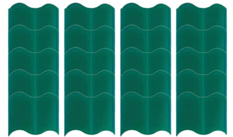 F Fityle 20 Pezzi Fai da Te Bordatura per Giardino, Bordatura per Cortile, Prato, Protezione per Piante, Recinzione, aiuola, Pannelli, Verde