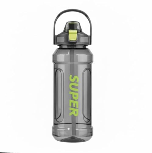 INVERSE SPORTS 2L Sports Water Bottle with Time Markings| Gym Water Bottles for Men-Women Leakproof BPA-FREE |Motivational Water Bottle with Time Marker (1500ML BLACK)