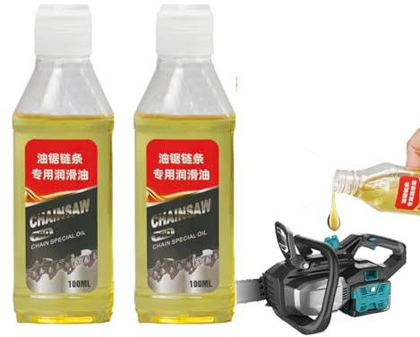 2 Pack Kettensägenöl, Schmiermittel Für Motorsägen, 100ml*2, Rostfrei Sägekettenhaftöl Gartengeräte Öl, Für Kettensägen Führungsschienen Und Sägeketten