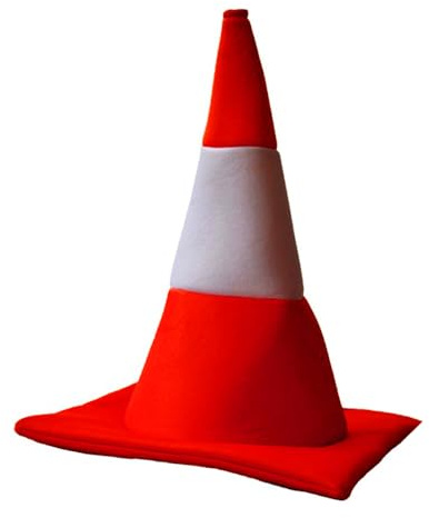 Verkehrskegel Hut für Kinder Erwachsene Geburtstag Party Kostüm für Familientreffen Cosplay Mottoparty Kopfbedeckung Kegel