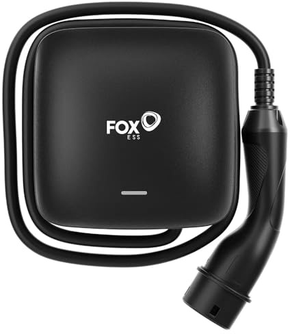 FoxESS Tipo 2 Wallbox 11 kW 3 fases 400 V, 6 – 16 A corriente de carga ajustable, con WiFi y Bluetooth, control de aplicación, grado de protección IP55 e IK08, gestión dinámica de carga, carga