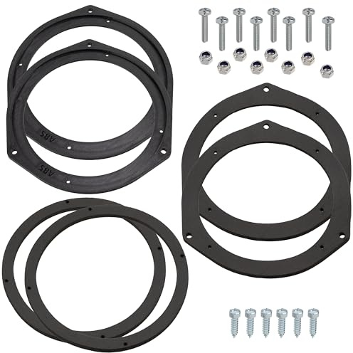 AERZETIX - Sats med 2 adaptrar/högtalarhållare Ø165 mm | fram/bakdörr | kompatibel med Fiat 500 Panda Punto Grande Ducato Opel Astra Peugeot Boxer Dacia Dokker Lodgy Sandero