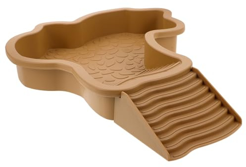 DOITOOL Piattaforma per Tartarughe da Bagno Grande in Plastica con Rampa Antiscivolo Multifunzionale per Rettili e Tartarughe