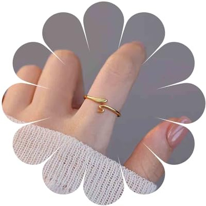 Aneneiceera Vintage Offener Schlangenring Halboffene Schlangenwickelringe Goldene Schlangenfingerringe Punk Gothic Verstellbarer Schlangenring Schmuck Für Frauen (gold)