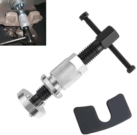 WZP Car Brake Piston Rewind Tool, Rust-proof Rear Brake Caliper Compression Tool, Universal Piston Wind Back Replacement Accessory for Cars Trucks