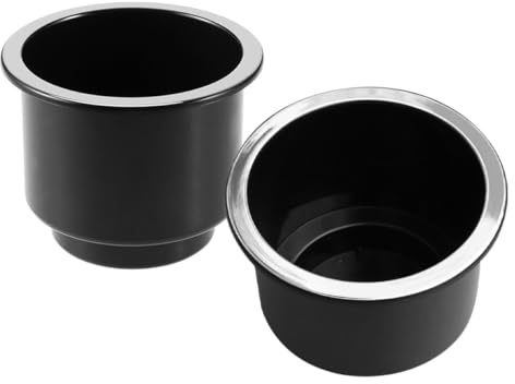 NUOBESTY Portabicchieri in Plastica per Auto e Barche, Set 2 Pezzi Incassati a Scomparsa, Design Compatto e Versatile per Interni Automobilistici Riutilizzabile