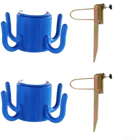 Lot de 2 supports de parasol d'extérieur avec piquet et poignée pour une insertion facile au sol et un soutien solide