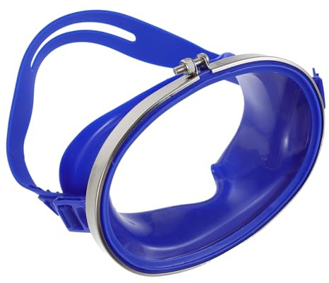 NIYANGLE Occhialini da Sub e Adulti Lente Singola Antiappannamento in Vetro Temperato e Silicone Morbido, Maschera Snorkeling UV Protezione, Attrezzatura Subacquea per Nuoto e Pesca Blu