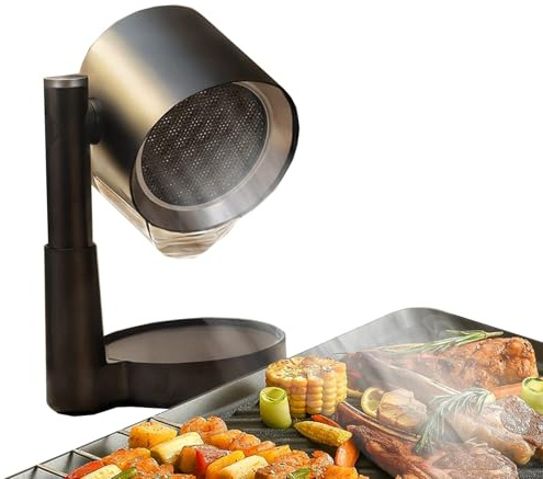 Hotte Aspirante Portable pour Cuisine，Hotte Téléscopique avec Inclinaison, 3 Vitesses, Filtre à Graisse Aluminium - Sans Installation pour Appartement, BBQ, Camping, Design Compact