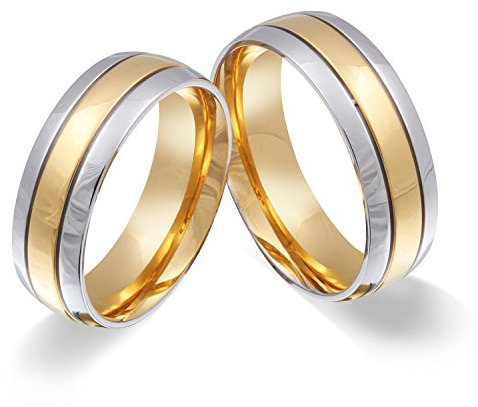 Juwelier Schönschmied - Unisex Freundschaftsringe Partnerringe Trauringe Asilar Edelstahl 62-70 110HHac - Kostenlose Wunschgravur mit AMAZON KONFIGURATOR online gestalten!