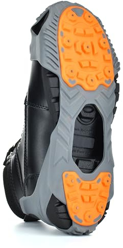 Winter Walking Low-Pro Ice Cleat, Heavy-Duty Industrial Grade Traction Aid for Walking on Snow and Ice, Size Small (1 Pair)